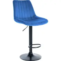 CLP Barhocker Toni Samt | Höhenverstellbarer Thekenhocker mit Rückenlehne | Barstuhl mit Metallgestell, Farbe: creme, Gestellfarbe: schwarz