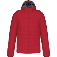 Kariban Leichte Herren-Steppjacke mit Kapuze