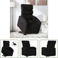 The Living Store Relaxsessel mit Aufstehhilfe Elektrisch Schwarz Stoff