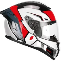 Cgm Integralhelm 330S RIOT Space Weiß Schwarz Rot Glänzend größe M