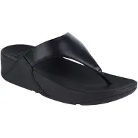 FitFlop Damen Pantoletten/ Zehentrenner Schwarz Glattleder Größe: 51/2