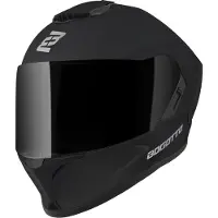Bogotto Phantom Matt Schwarz Fiberglass Integralhelm Größe M