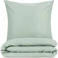Blumtal Bettwäsche 135x200cm + Kissenbezug 40x80cm - Mikrofaser Bed Sheets 135x200cm - 2-er Set Bettwäsche Grün