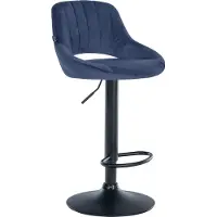 CLP Barhocker höhenverstellbar mit Lehne Milet, Barstuhl gepolstert Samtbezug, Tresenstuhl mit Metallgestell drehbar, Farbe: schwarz, Gestellfarbe: weiß