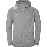Kempa Kinder Kapuzenjacke Ambition 28 200514931 128 - Dark Grau Melange/Weiß - 128