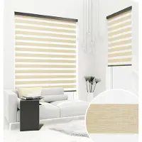 KS Handel 24 PREMIUM DOPPELROLLO BH13 NATUR mit Alu Kassette (105x150 cm, Kassettenfarbe: schwarz)
