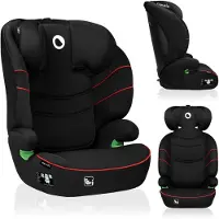 Lionelo Lars I-Size Autokindersitz ab 3 Jahre bis 12 Jahre, ab 12 kg bis 36 kg, i-Size, 12-36kg, 100-150 cm, Memory Foam - Schwarz Sport