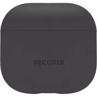 Decoded , Stoßfeste Silikonhülle für AirPods 4 mit LED-Anzeige, Schwarz