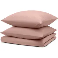 Blumtal Bettwäsche 250x200cm + 2x Kissenbezug 50x80cm - Mikrofaser Bed Sheets 250x200cm - 3-er Set Bettwäsche Rosa