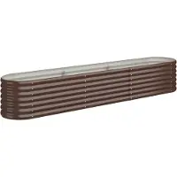 Syfax Hochbeet Verzinkter Stahl 224x40x36 cm Braun