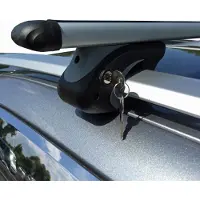 VDP Alu Relingträger L120 kompatibel mit für Peugeot 207 Break Kombi WK ab 07 bis abschliessbar