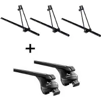 VDP 3x Fahrradträger ORION + Relingträger Quick Stahl L kompatibel mit für Audi Q7 (4L) 2006-2015