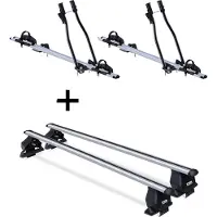 VDP 2x Fahrradträger SAGITTAR + Dachträger Menabo Tema kompatibel mit für Toyota Urban Cruiser ab 2009