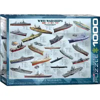 Empireposter 1000 Teile Puzzle - Puzzle - Historische Kriegsschiffe des 2. Weltkriegs + Puzzle Alu Rahmen für 1000er