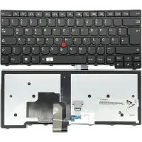 T-ProTek Tastatur - Farbe: Schwarz - mit Beleuchtung Deutsches Tastaturlayout kompatibel für Lenovo Thinkpad T440, T440P