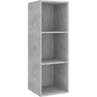 Syfax TV-Wandschrank Betongrau 37x37x107 cm Holzwerkstoff