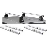 VDP Dachträger Tema Fix&Slide Duo kompatibel mit für Ford Focus II SW/Kombi ohne Reling 04-10 Alu
