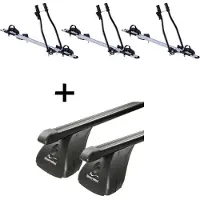 VDP 3x Fahrradträger SAGITTAR + Dachträger Stahl kompatibel mit für Hyundai i30 I 3-5 Türer 2007-2012