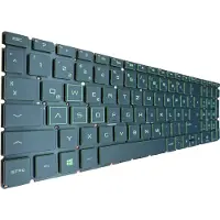 T-ProTek DEUTSCHE-Tastatur Keyboard Grün Beleuchtung kompatibel für HP 15-da2000