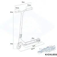 Schildkrot-Puppen Stunt Scooter KICKLESS Piano