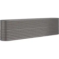 Syfax Hochbeet Verzinkter Stahl 260x40x68 cm Grau