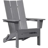 Syfax Klappbarer Adirondack-Stuhl Hellgrau 80,5 x 74,5 x 92 cm HDPE