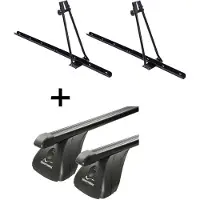 VDP 2x Fahrradträger ORION + Dachträger Stahl kompatibel mit für Audi A4 (B8) 4 Türer 2008-2015