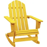 The Living Store Adirondack-Schaukelstuhl Massivholz Tanne Gelb