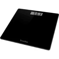 Terraillon Tsquare Black, Elektronische Personenwaage, 180 kg, 100 g, Schwarz, Quadratisch, Glas