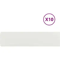 Syfax Rasenkanten 10 Stk. Weiß 25x103 cm Kaltgewalzter Stahl