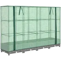 Syfax Hochbeet mit Gewächshaus-Aufsatz Rattan-Optik 160x40x123 cm