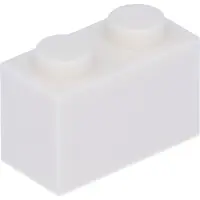 LEGO 250x White Brick 1 x 2