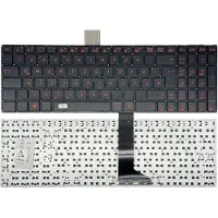 T-ProTek DEUTSCHE - Tastatur Keyboard Rotes Drucken, ohne Rahmen kompatibel für ASUS F550VC, K550CC