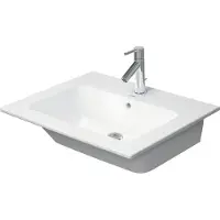 Duravit Möbelwaschtisch Me by Starck 63x49cm, we s-matt, o. HL, m ÜL, HLB
