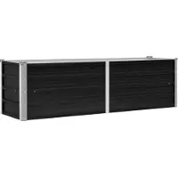 Syfax Garten-Hochbeet Anthrazit 160 x 40 x 45 cm Verzinkter Stahl