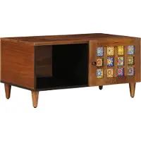 Syfax Couchtisch Braun 80 x 50 x 40 cm Massivholz Mango