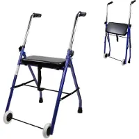 Mobiclinic , Rollator, Emérita, Rollator faltbar und leicht, Aus Stahl, Stabil, Höhenverstellbar, Mit gepolstertem Sitz, 2 Räder