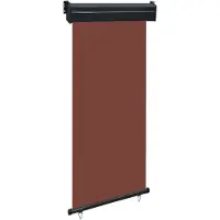 Syfax Balkon-Seitenmarkise 105x250 cm Braun