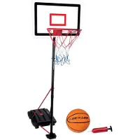 Dunlop Basketbalset - Speelset Junior - In Hoogte Verstelbaar: 165 - 205 cm - Basketbal standaard, bal, pomp
