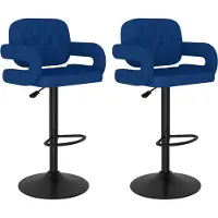 Syfax Barhocker 2 Stk. Blau Stoff