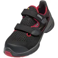 Uvex 1 G2 Sicherheitsschuh S1P Sandalen gelocht schwarz/pink 50 - 6836250 - schwarz/pink