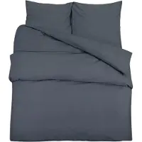 Syfax Bettwäsche-Set Anthrazit 140x200 cm Leichte Mikrofaser