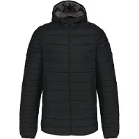 Kariban Leichte Herren-Steppjacke mit Kapuze