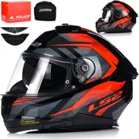 LS2 Helmets Integralhelm mit Sonnenblende | LS2 FF808 STREAM II | Motorrad Helm Vollvisierhelm Mopedhelm ECE 22.06 | Motorradhelm Full-Face Helm | 3XL (65-66cm)