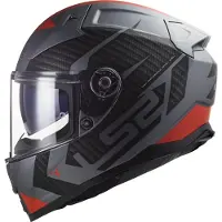 LS2 FF811 Vector II Splitter Matt Titanium Rot Integralhelm Größe XXS