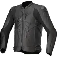 Alpinestars Dusk Motorrad Lederjacke, schwarz, 62