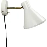 Dyberg Larsen Wandlampe Sleep, kittweiß, Ø 15 cm, Stahl