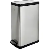 SVITA STM18 Mülleimer Treteimer 18l inkl. Inneneimer Softclose-Deckel Silber