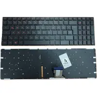 T-ProTek DEUTSCHE-Tastatur Schwarz mit Rot Beleuchtung komp. für Asus ROG Strix GL702VM-GC020T