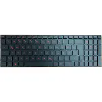 T-ProTek DEUTSCHE-Tastatur Schwarz mit Rot Beleuchtung komp. für Asus ROG Strix GL702VM-BA323T